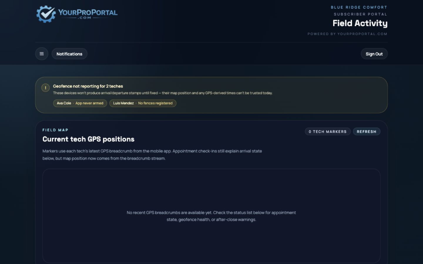 Map web screenshot